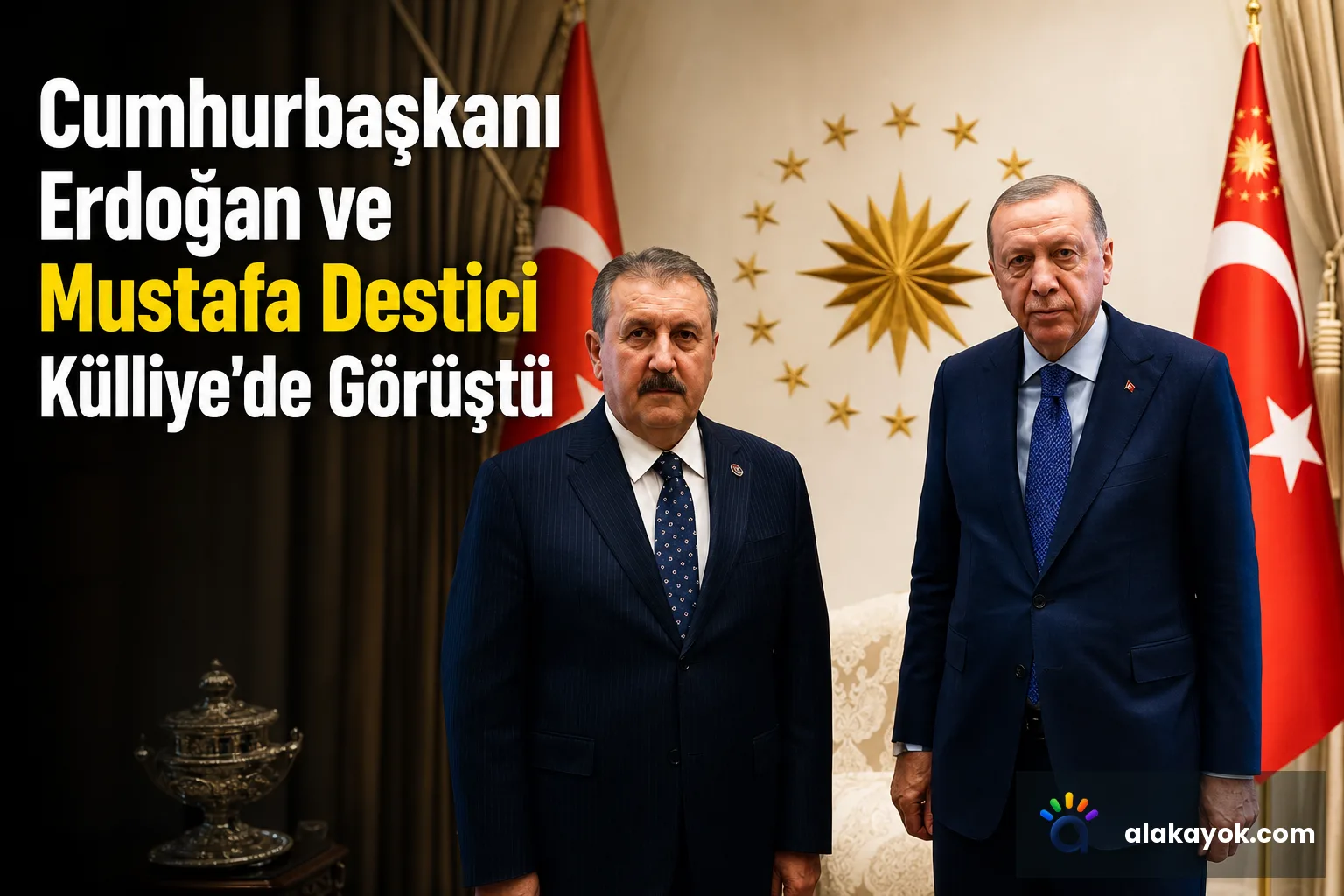 Cumhurbaşkanı Erdoğan ve Mustafa Destici Külliye'de Görüştü