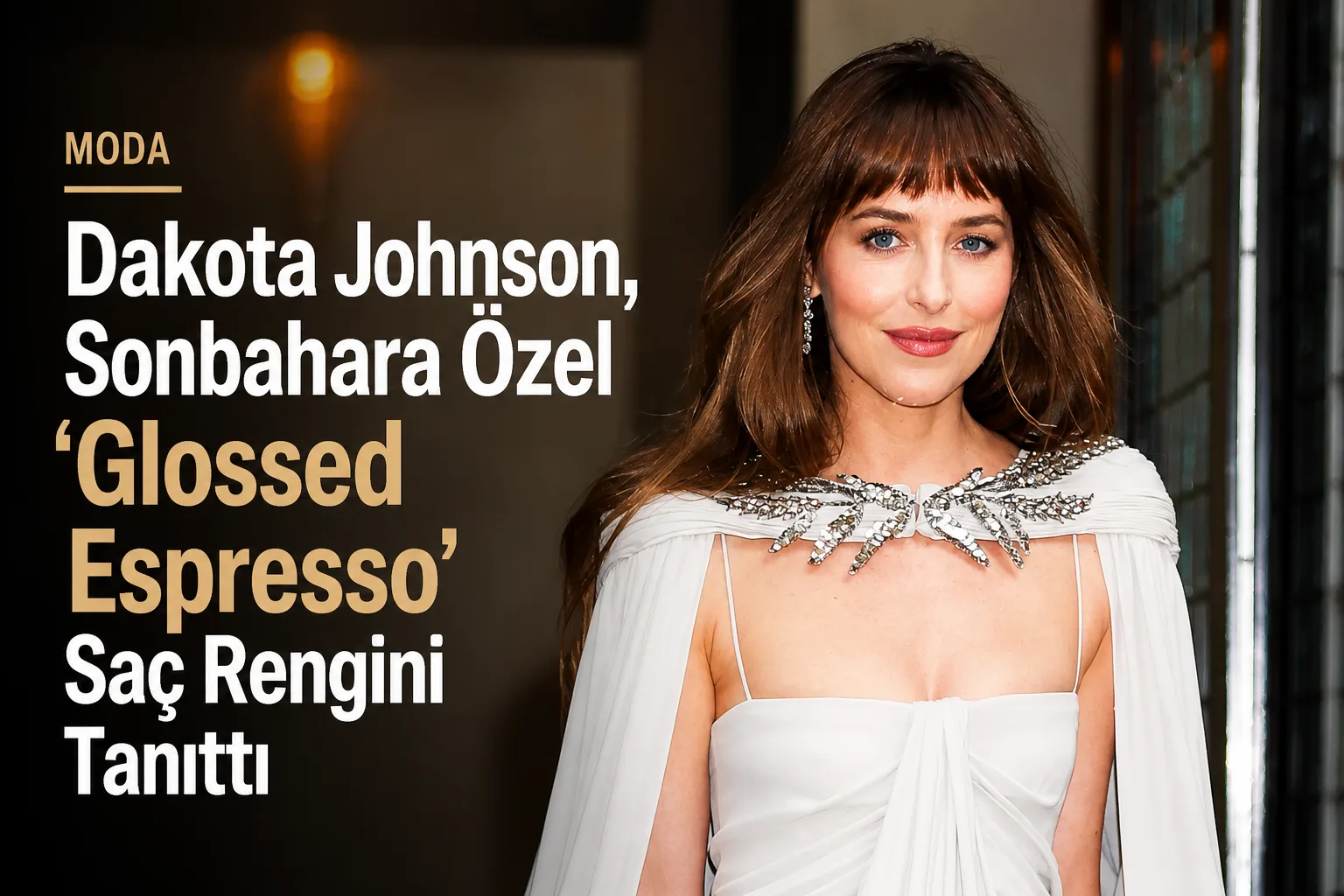 Dakota Johnson, Sonbahara Özel 'Glossed Espresso' Saç Rengini Tanıttı
