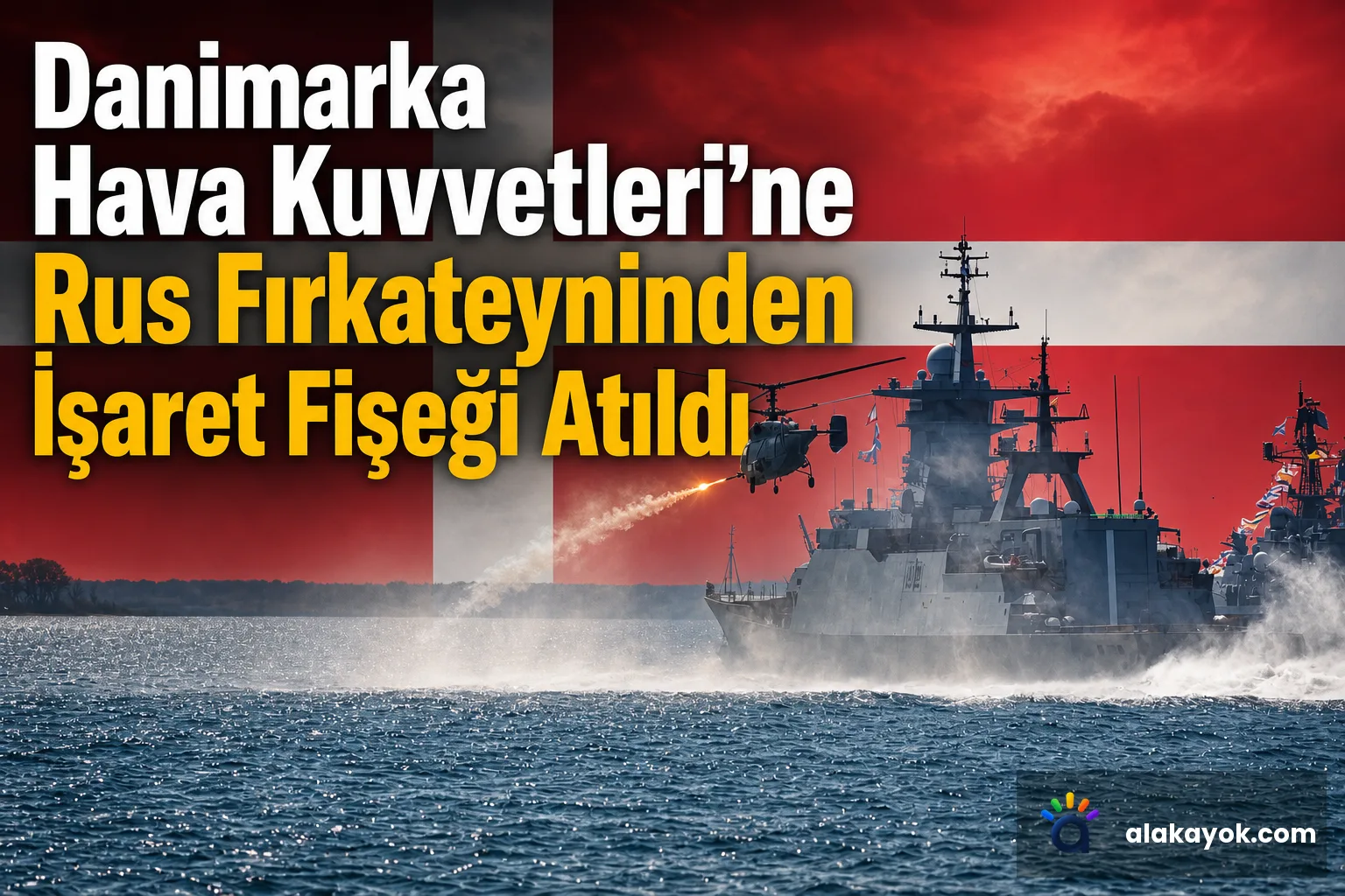 Danimarka Hava Kuvvetleri'ne Rus Fırkateyninden İşaret Fişeği Atıldı