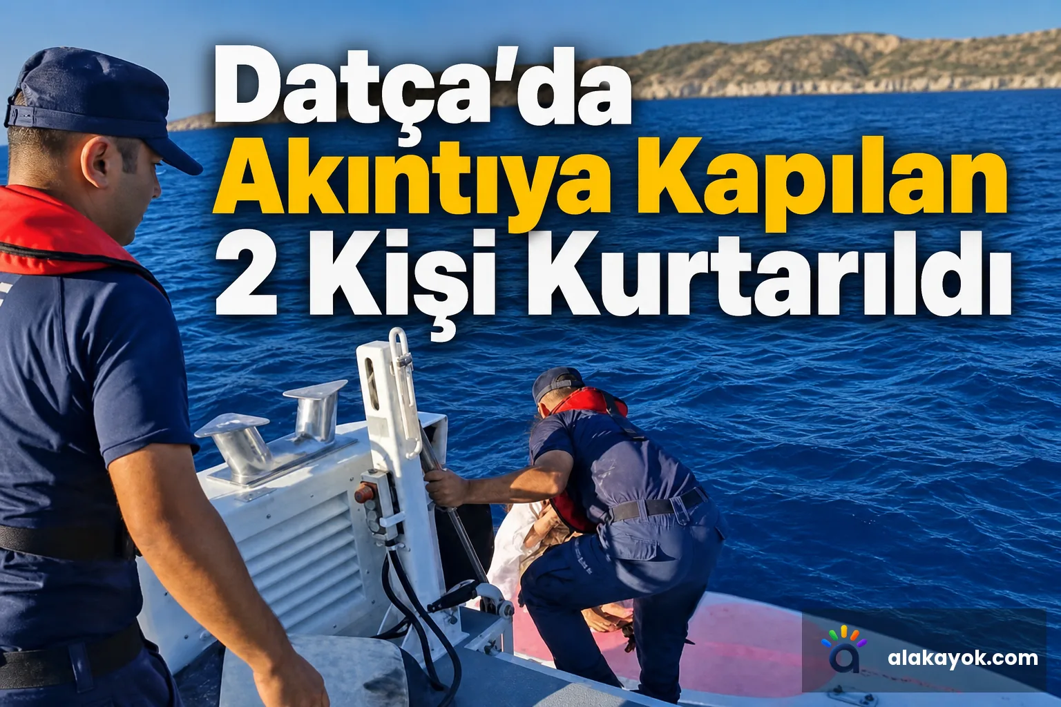 Datça'da Akıntıya Kapılan 2 Kişi Kurtarıldı