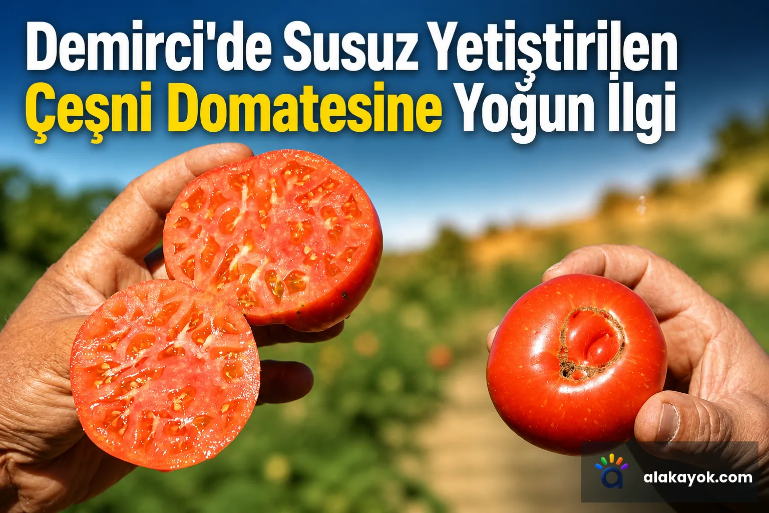 Demirci'de Susuz Yetiştirilen Çeşni Domatesine Yoğun İlgi