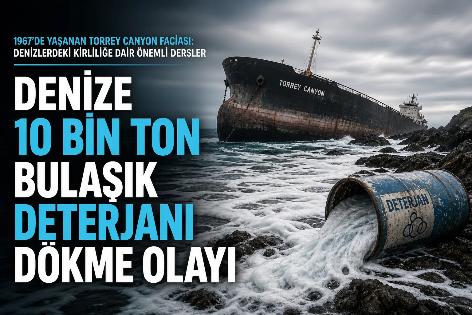 Denize 10 Bin Ton Bulaşık Deterjanı Dökme Olayı