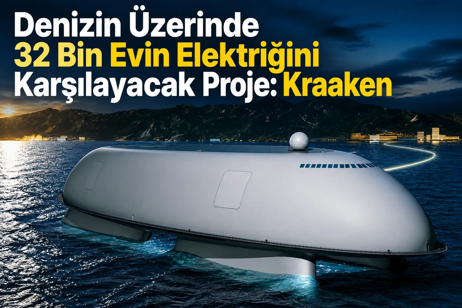 Denizin Üzerinde 32 Bin Evin Elektriğini Karşılayacak Proje: Kraaken