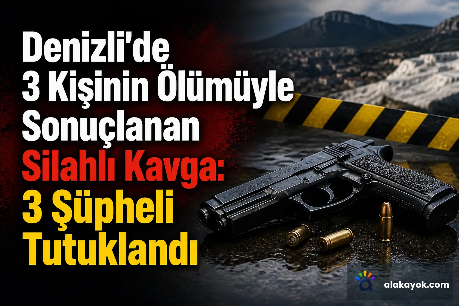 Denizli'de 3 Kişinin Ölümüyle Sonuçlanan Silahlı Kavga: 3 Şüpheli Tutuklandı