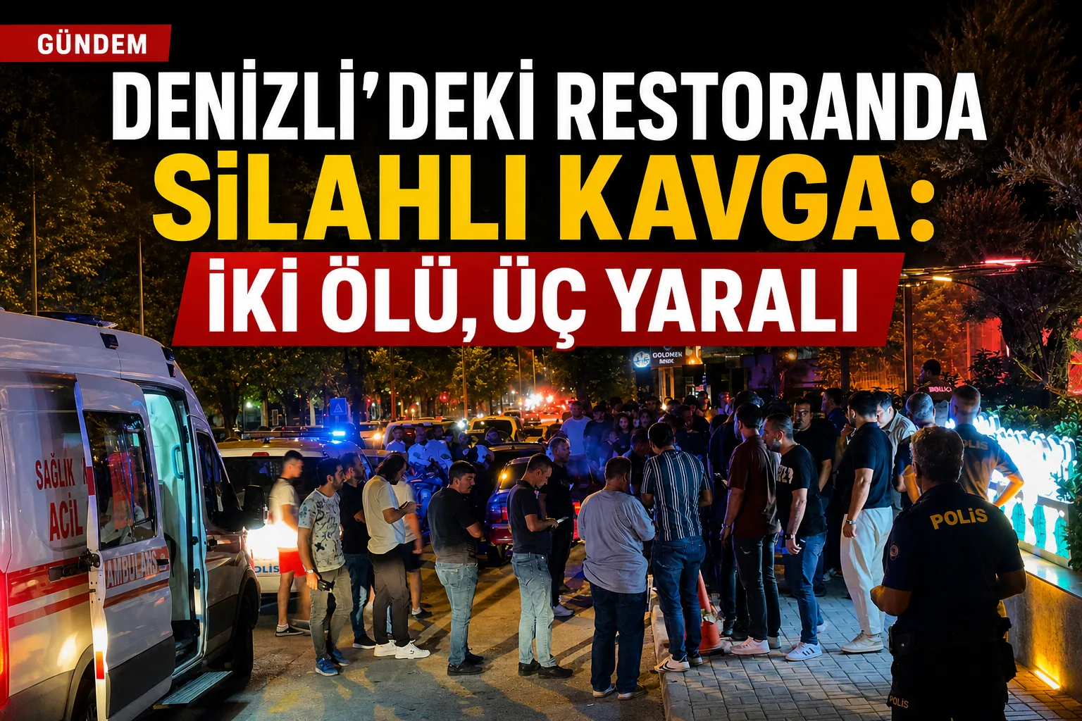Denizli'deki Restoranda Silahlı Kavga: İki Ölü, Üç Yaralı