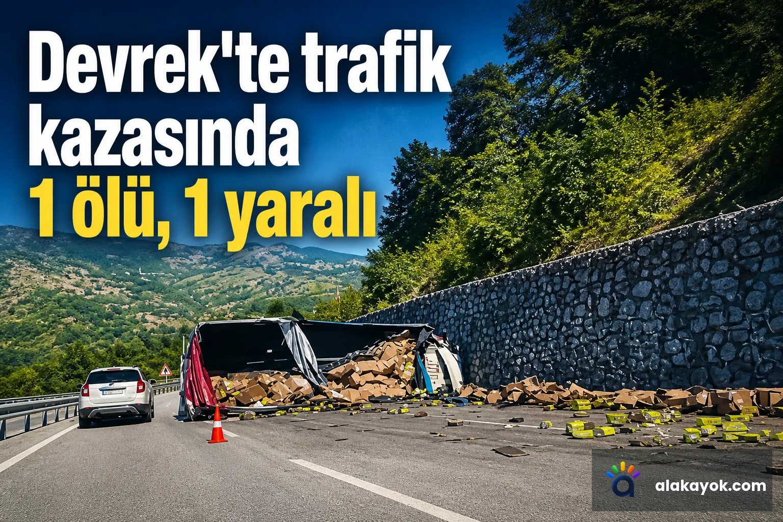 Devrek'te trafik kazasında 1 ölü, 1 yaralı