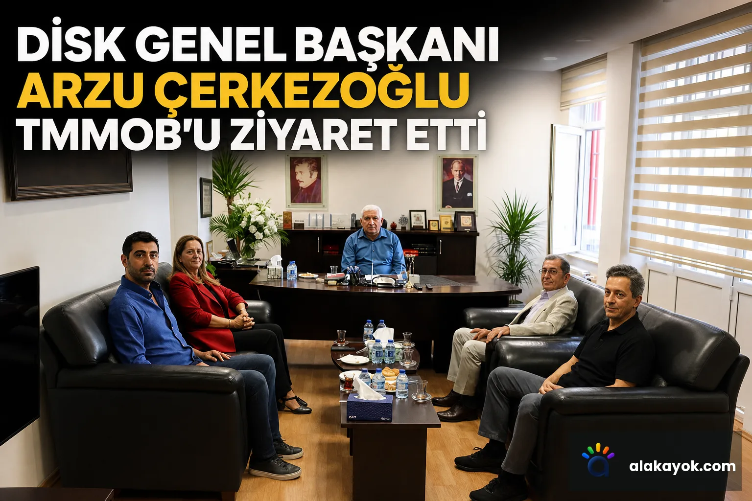 DİSK Genel Başkanı Arzu Çerkezoğlu TMMOB'u Ziyaret Etti