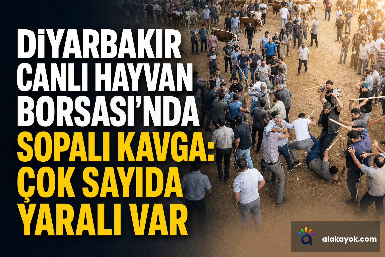 Diyarbakır Canlı Hayvan Borsası'nda Sopalı Kavga: Çok Sayıda Yaralı Var