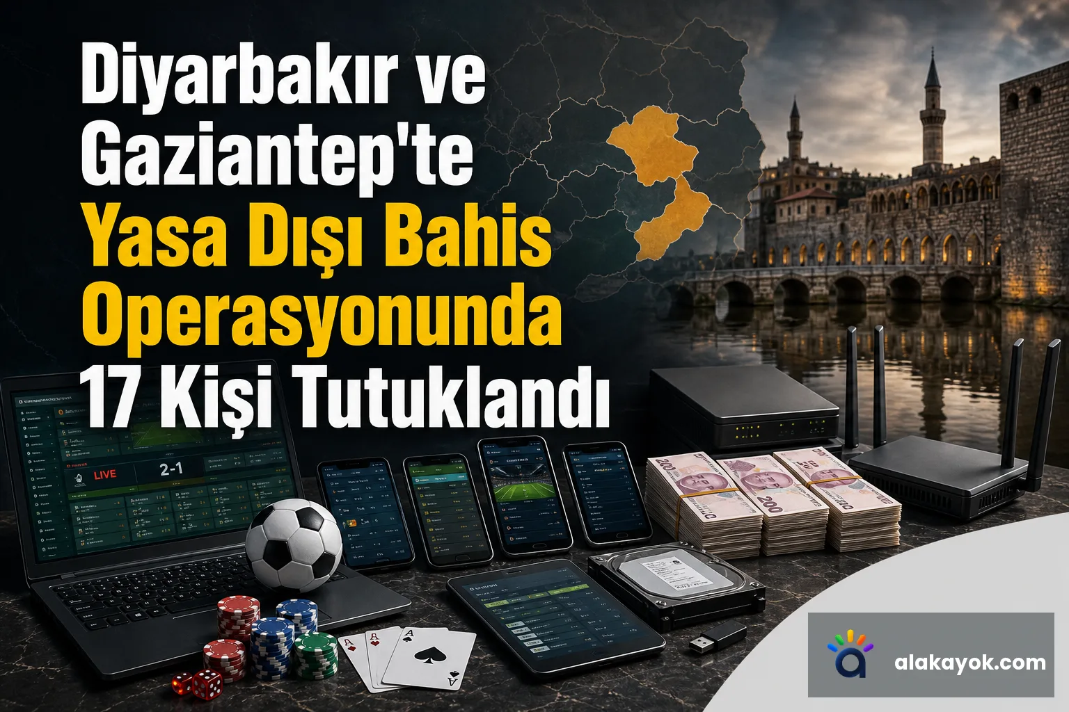 Diyarbakır ve Gaziantep'te Yasa Dışı Bahis Operasyonunda 17 Kişi Tutuklandı