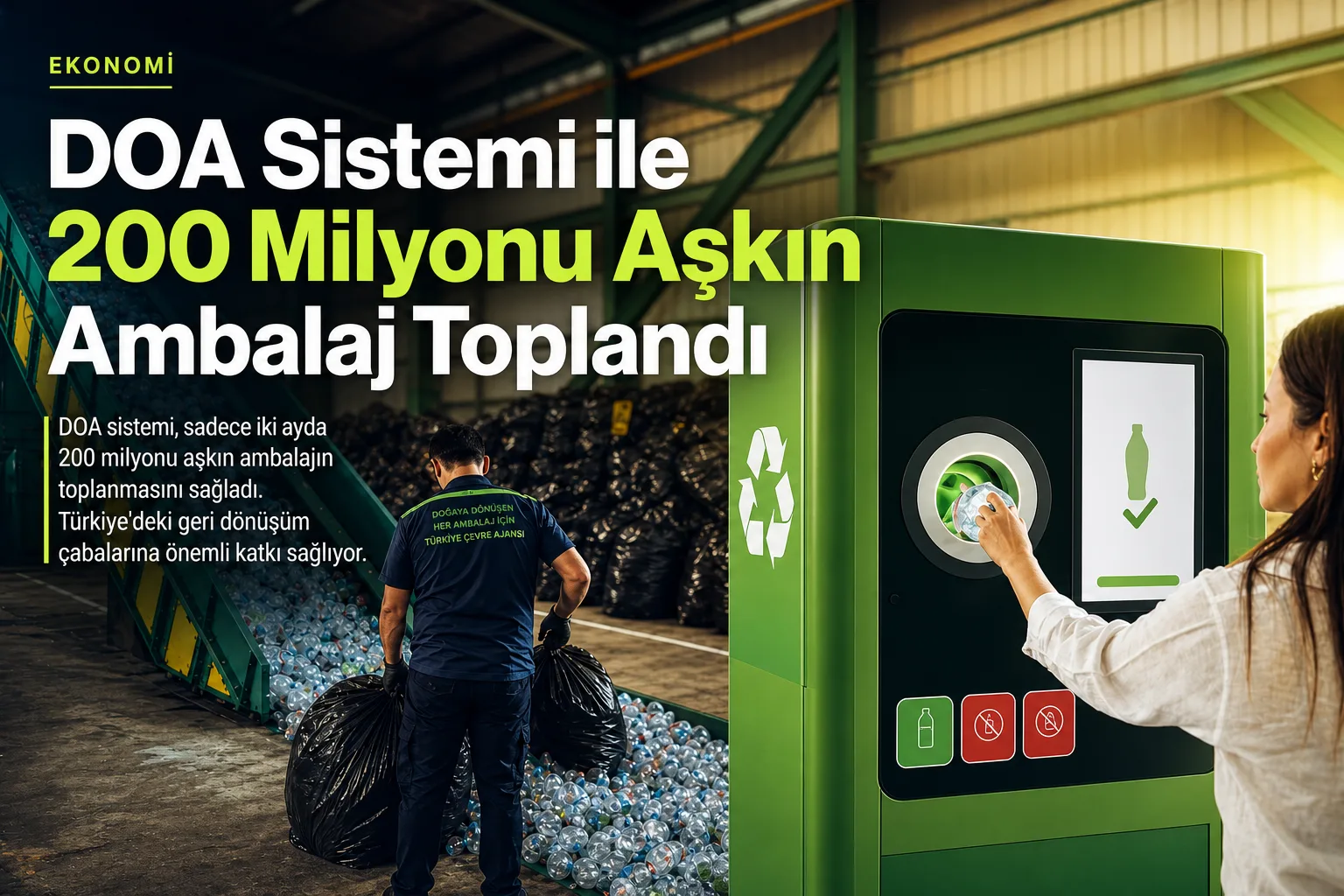 DOA Sistemi ile 200 Milyonu Aşkın Ambalaj Toplandı