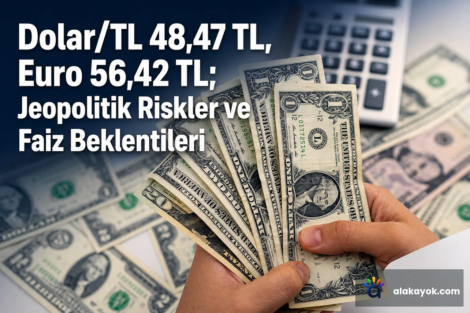 Dolar/TL 48,47 TL, Euro 56,42 TL; Jeopolitik Riskler ve Faiz Beklentileri