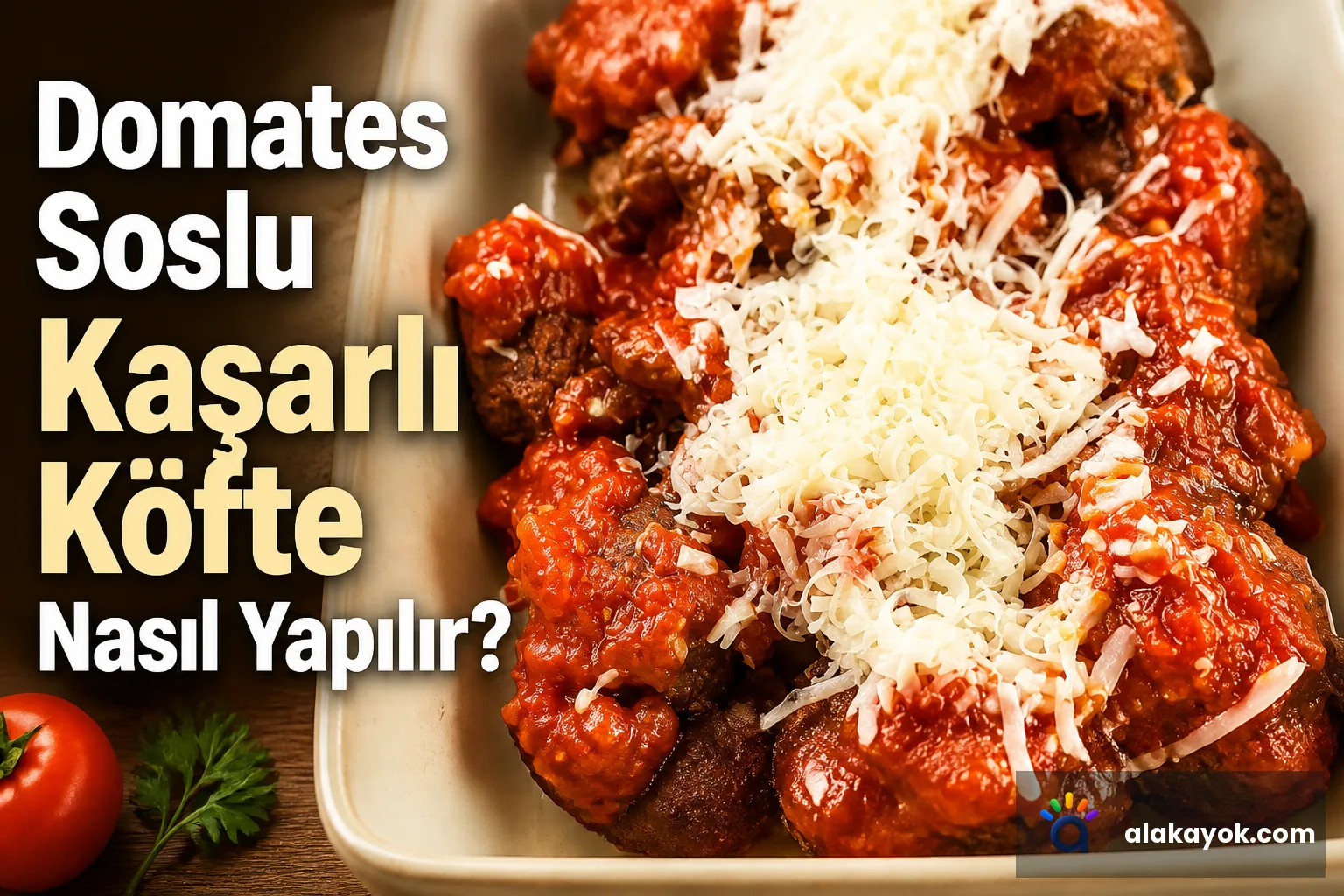 Domates Soslu Kaşarlı Köfte Nasıl Yapılır?