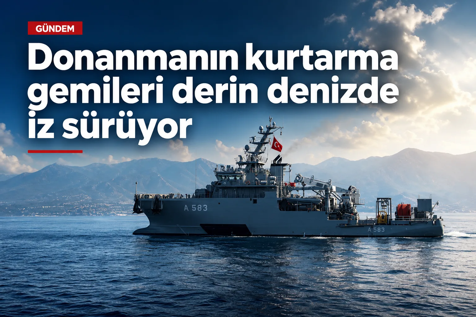 Donanmanın kurtarma gemileri derin denizde iz sürüyor