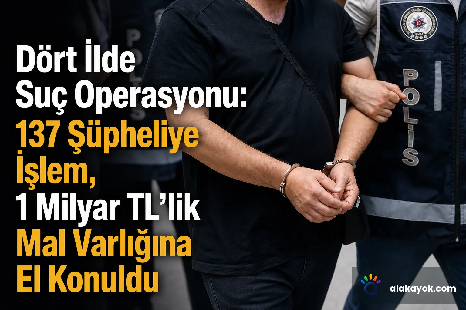 Dört İlde Suç Operasyonu: 137 Şüpheliye İşlem, 1 Milyar TL'lik Mal Varlığına El Konuldu