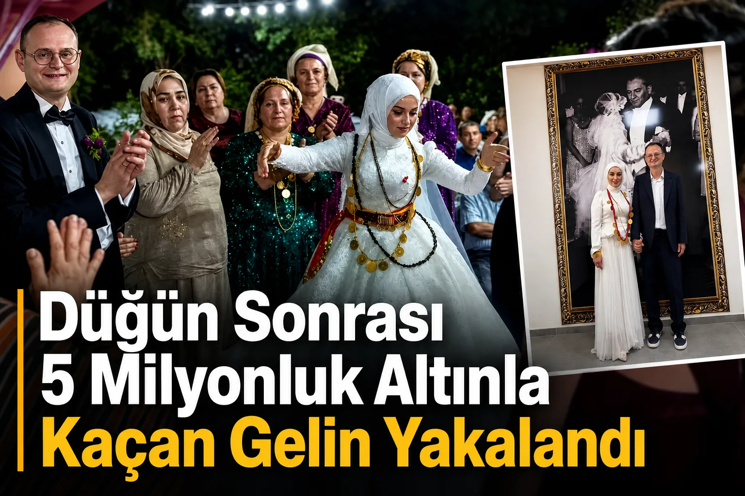 Düğün Sonrası 5 Milyonluk Altınla Kaçan Gelin Yakalandı