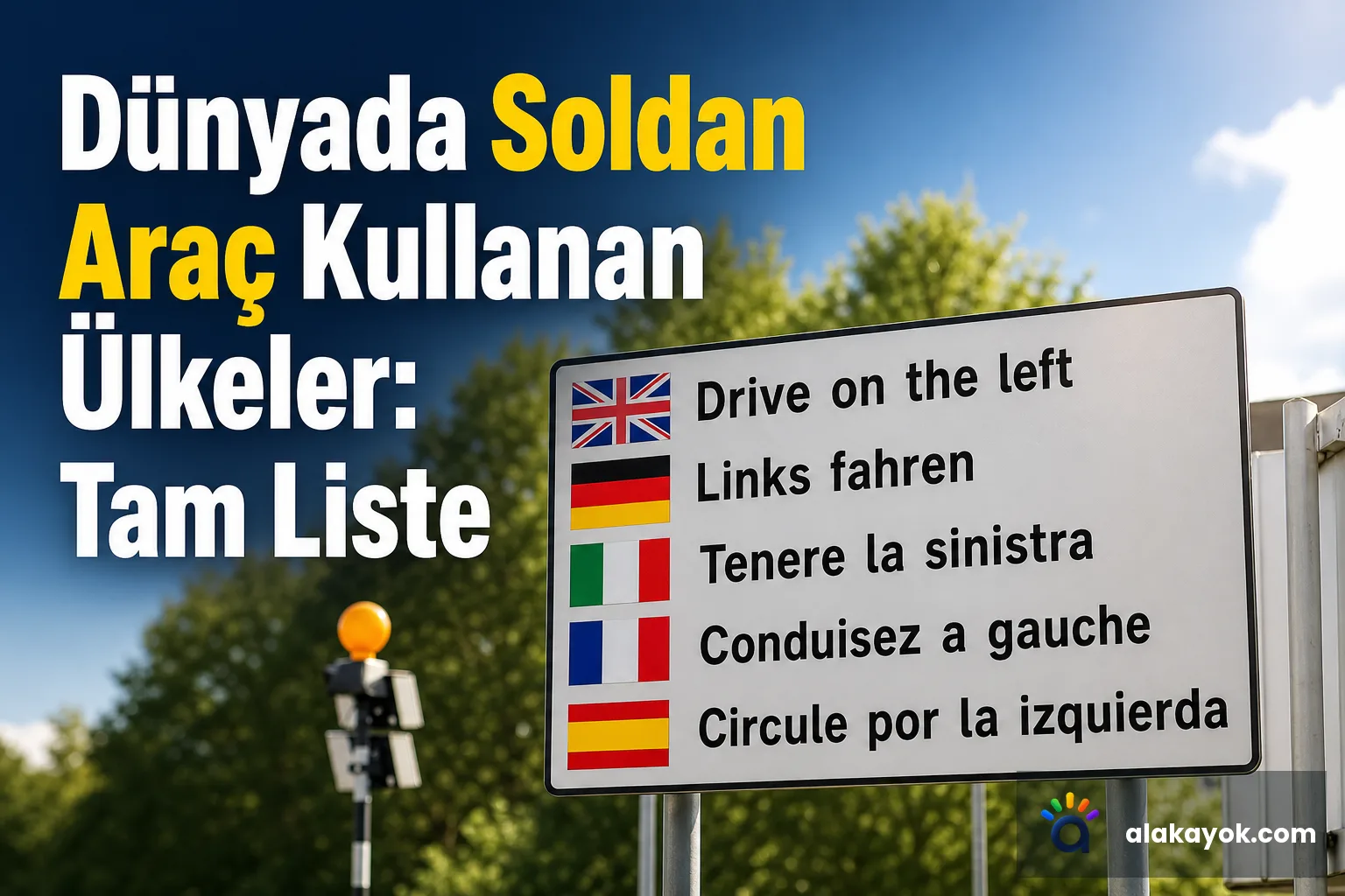 Dünyada Soldan Araç Kullanan Ülkeler: Tam Liste