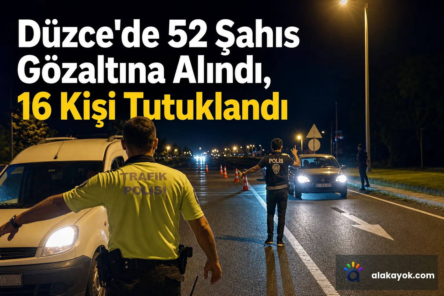 Düzce'de 52 Şahıs Gözaltına Alındı, 16 Kişi Tutuklandı