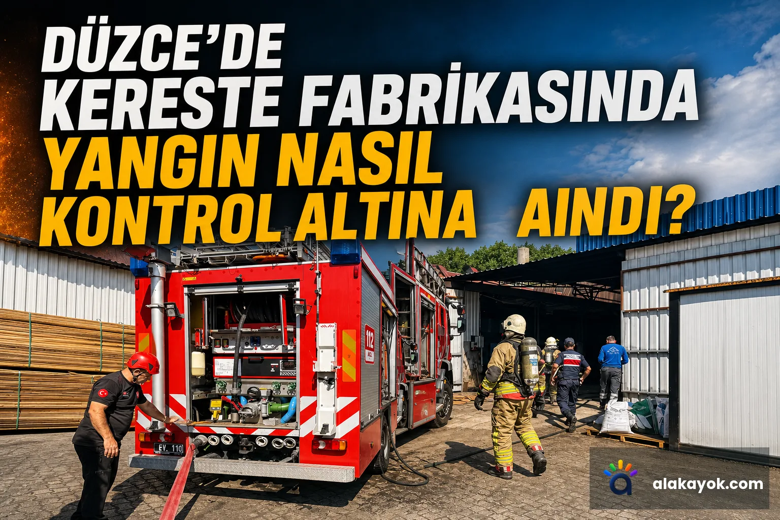 Düzce'de kereste fabrikasında yangın nasıl kontrol altına alındı?
