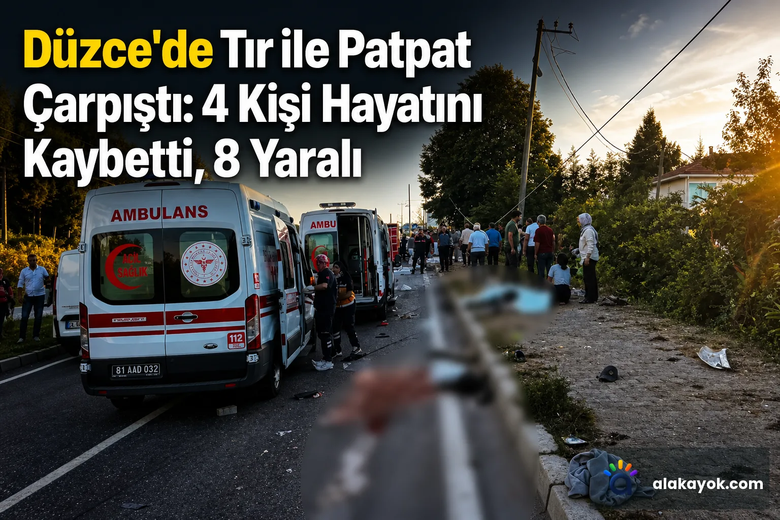 Düzce'de Tır ile Patpat Çarpıştı: 4 Kişi Hayatını Kaybetti, 8 Yaralı
