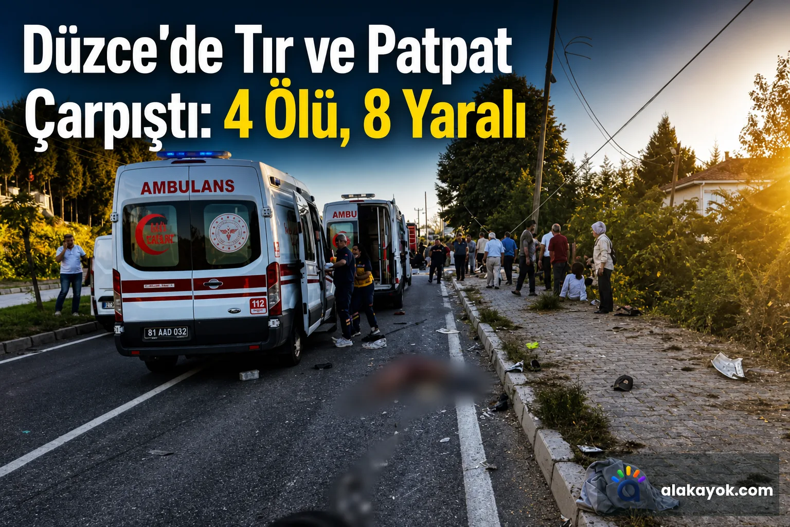 Düzce'de Tır ve Patpat Çarpıştı: 4 Ölü, 8 Yaralı