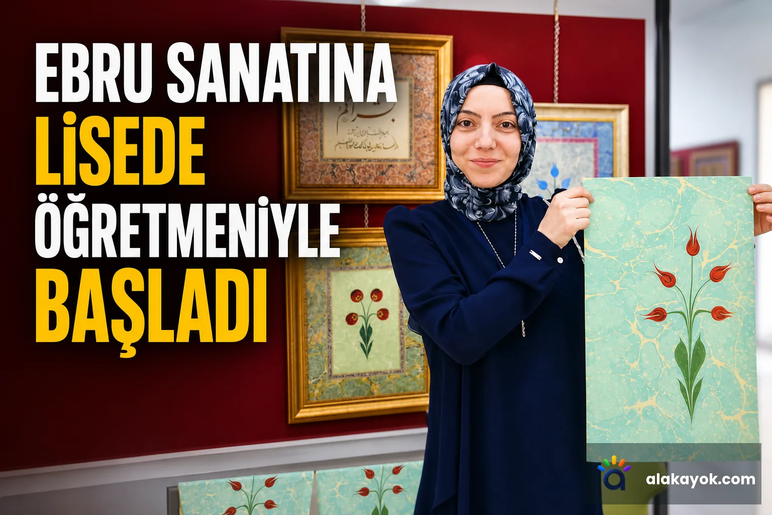 Ebru Sanatına Lisede Öğretmeniyle Başladı