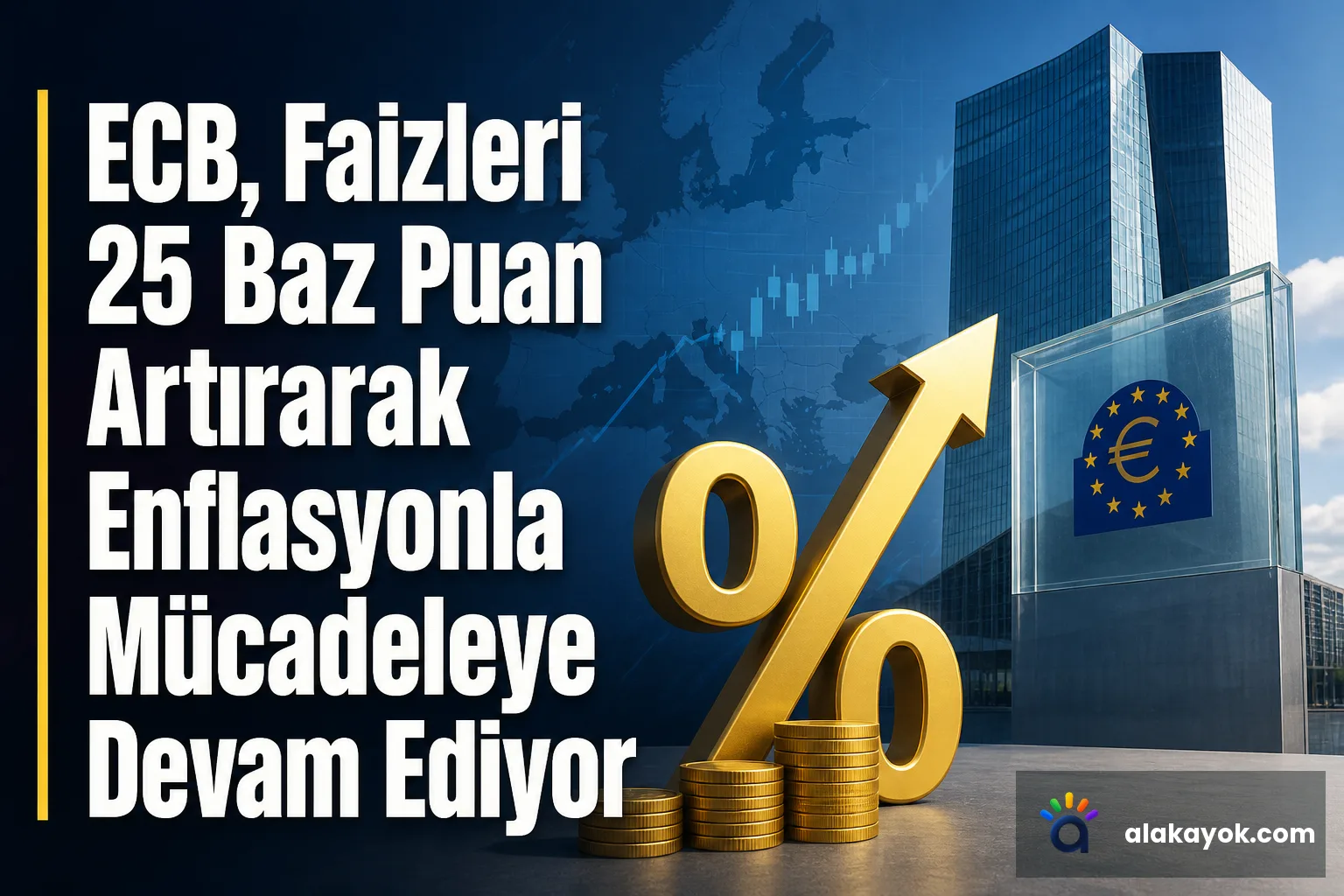 ECB, Faizleri 25 Baz Puan Artırarak Enflasyonla Mücadeleye Devam Ediyor
