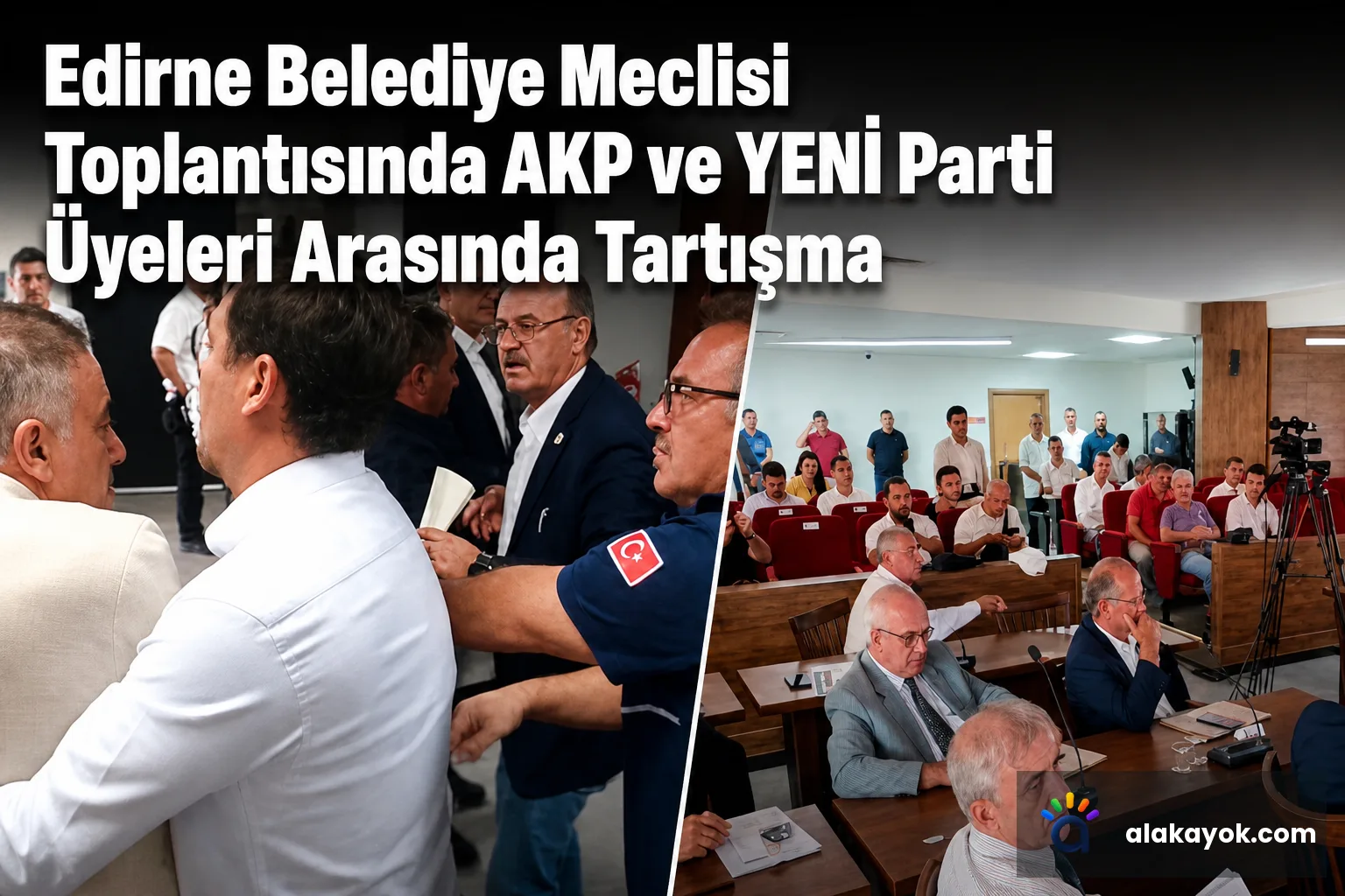 Edirne Belediye Meclisi Toplantısında AKP ve YENİ Parti Üyeleri Arasında Tartışma