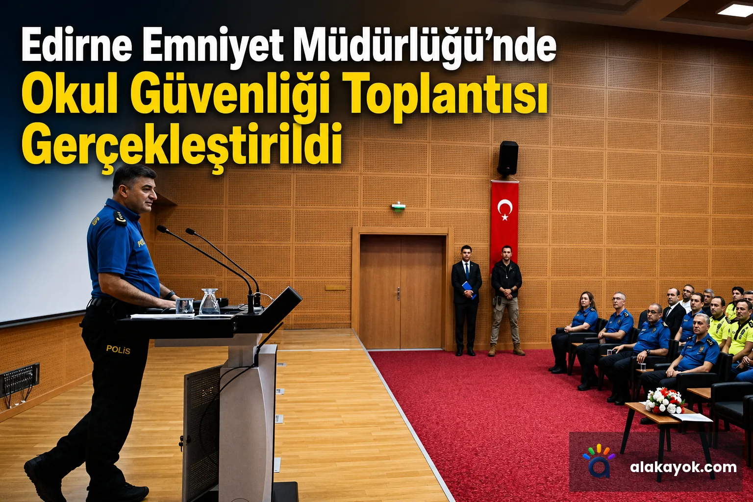 Edirne Emniyet Müdürlüğü'nde Okul Güvenliği Toplantısı Gerçekleştirildi