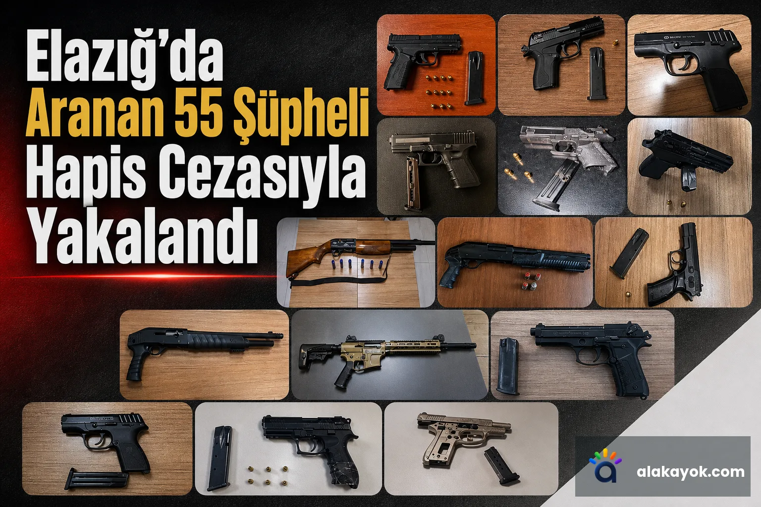 Elazığ'da Aranan 55 Şüpheli Hapis Cezasıyla Yakalandı