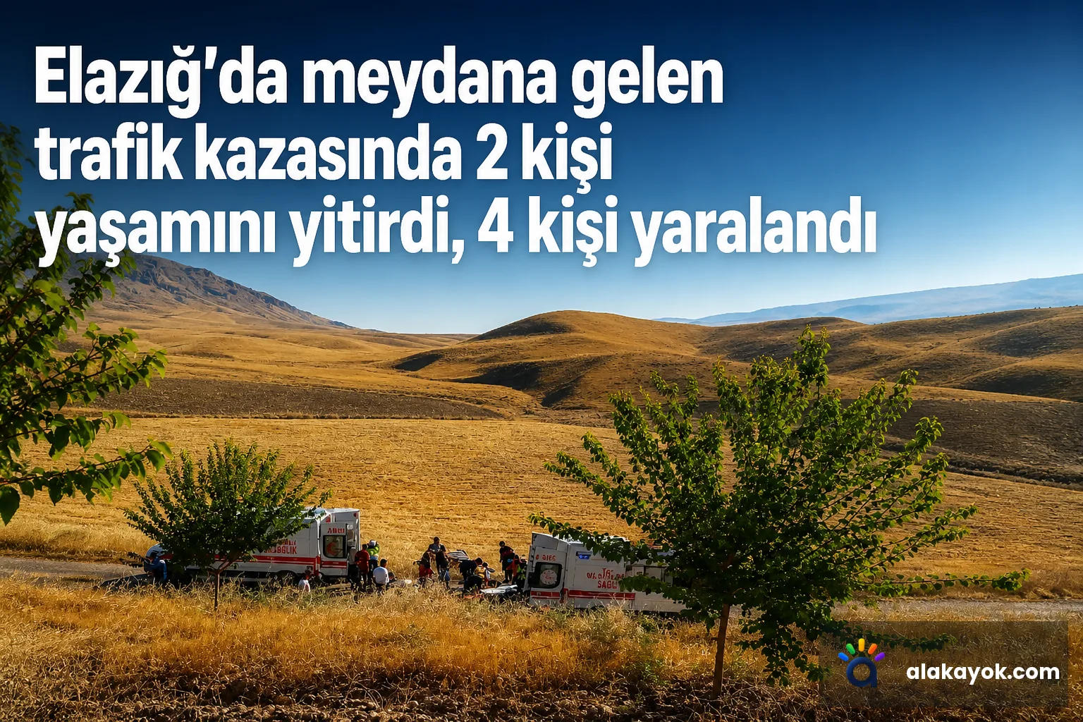 Elazığ'da meydana gelen trafik kazasında 2 kişi yaşamını yitirdi, 4 kişi yaralandı