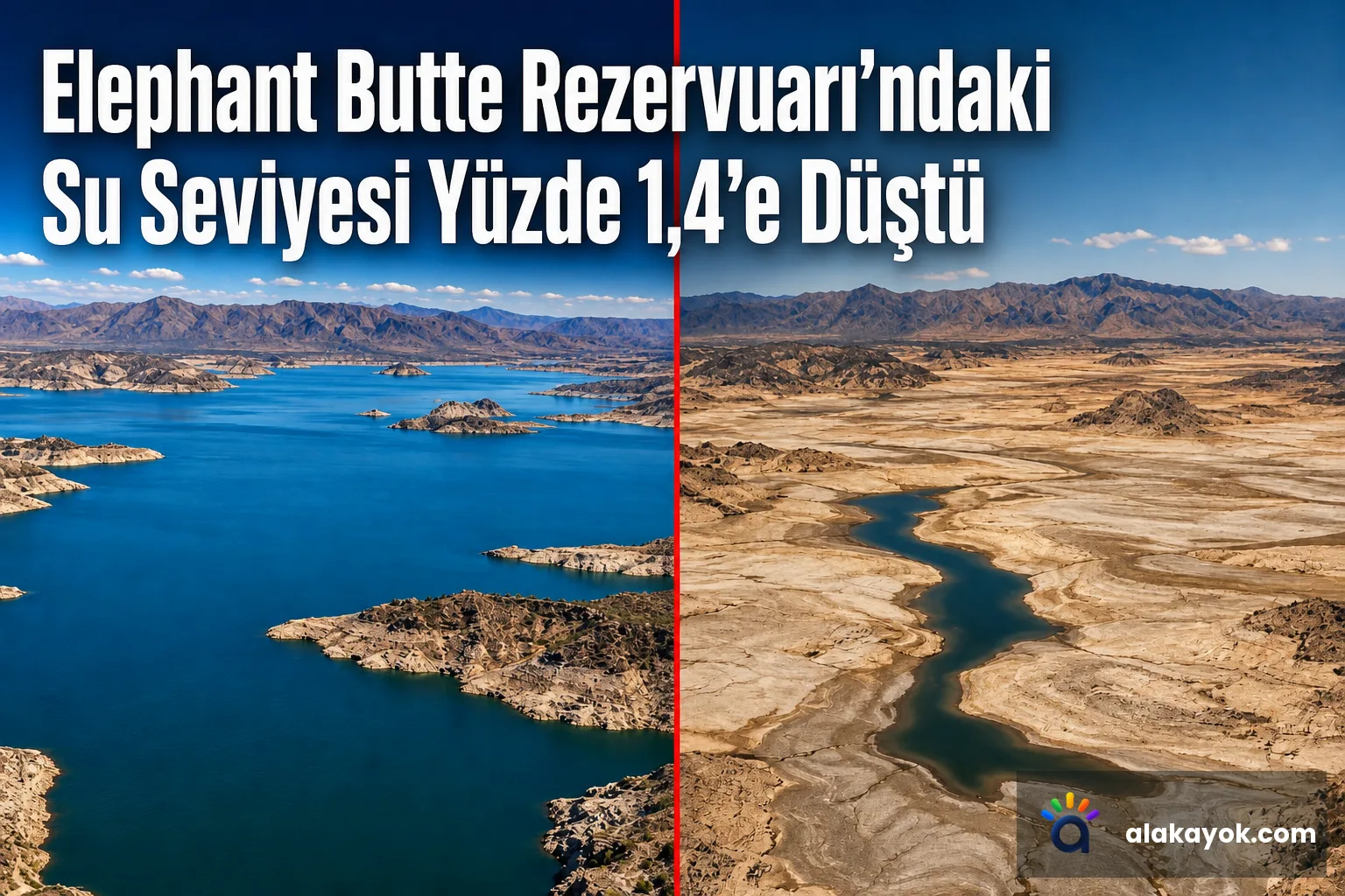Elephant Butte Rezervuarı'ndaki Su Seviyesi Yüzde 1,4'e Düştü