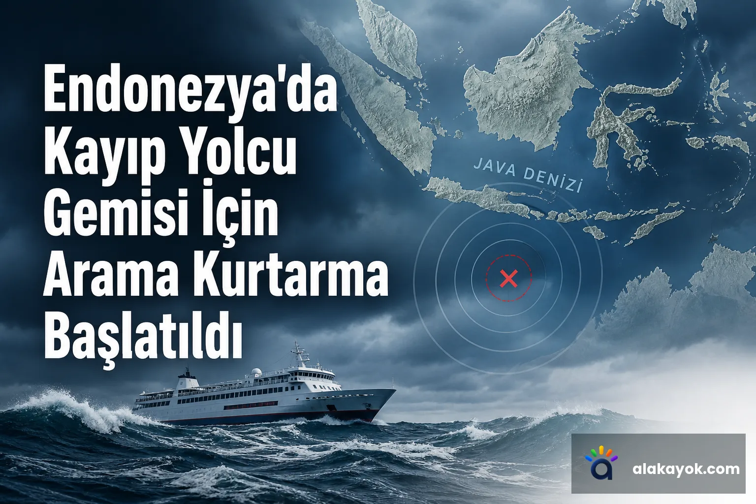 Endonezya'da Kayıp Yolcu Gemisi İçin Arama Kurtarma Başlatıldı
