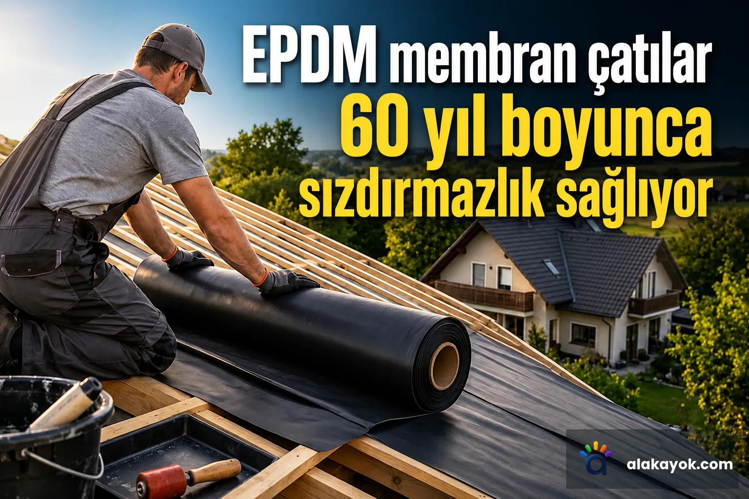 EPDM membran çatılar 60 yıl boyunca sızdırmazlık sağlıyor