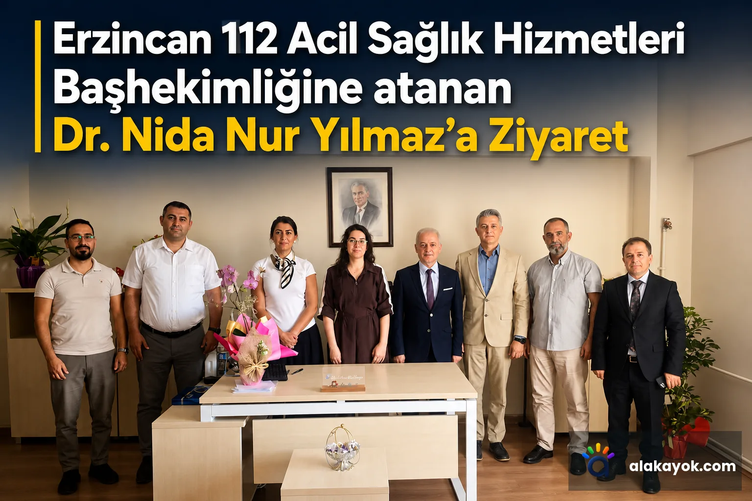 Erzincan 112 Acil Sağlık Hizmetleri Başhekimliğine atanan Dr. Nida Nur Yılmaz'a Ziyaret