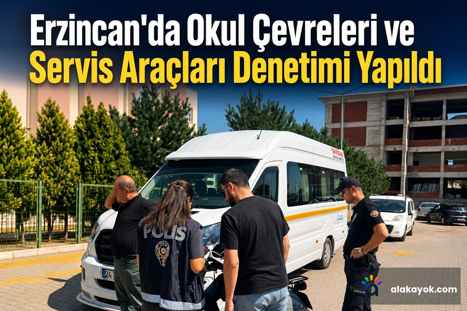 Erzincan'da Okul Çevreleri ve Servis Araçları Denetimi Yapıldı