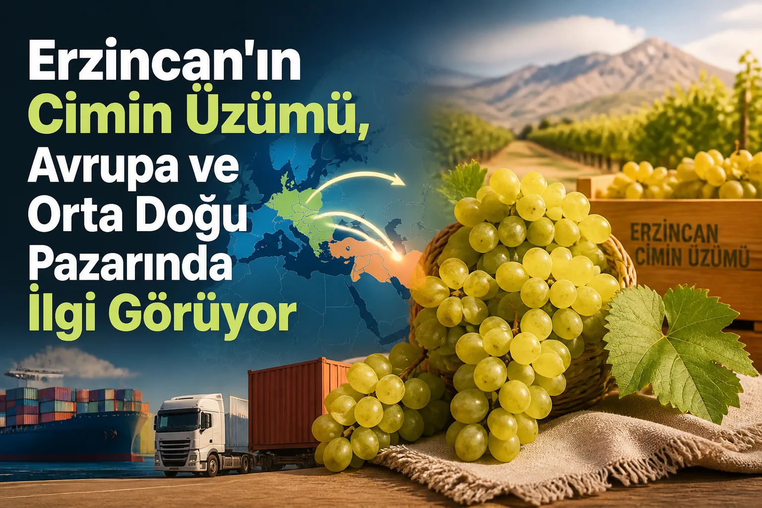 Erzincan'ın Cimin Üzümü, Avrupa ve Orta Doğu Pazarında İlgi Görüyor