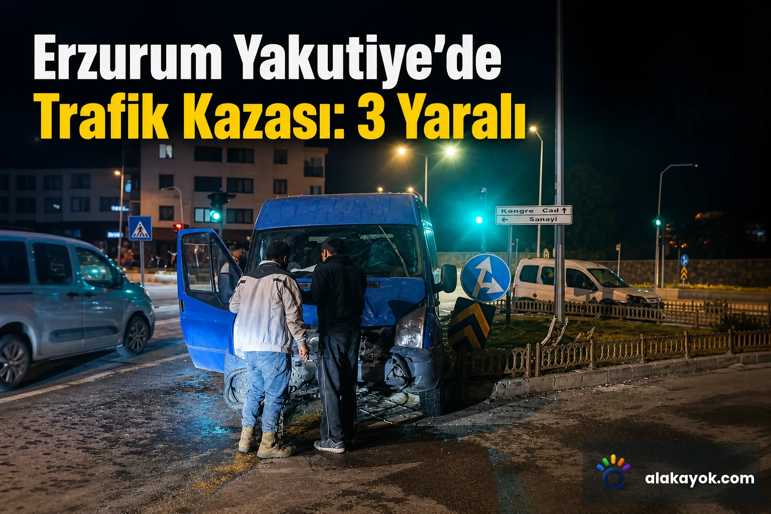 Erzurum Yakutiye'de Trafik Kazası: 3 Yaralı