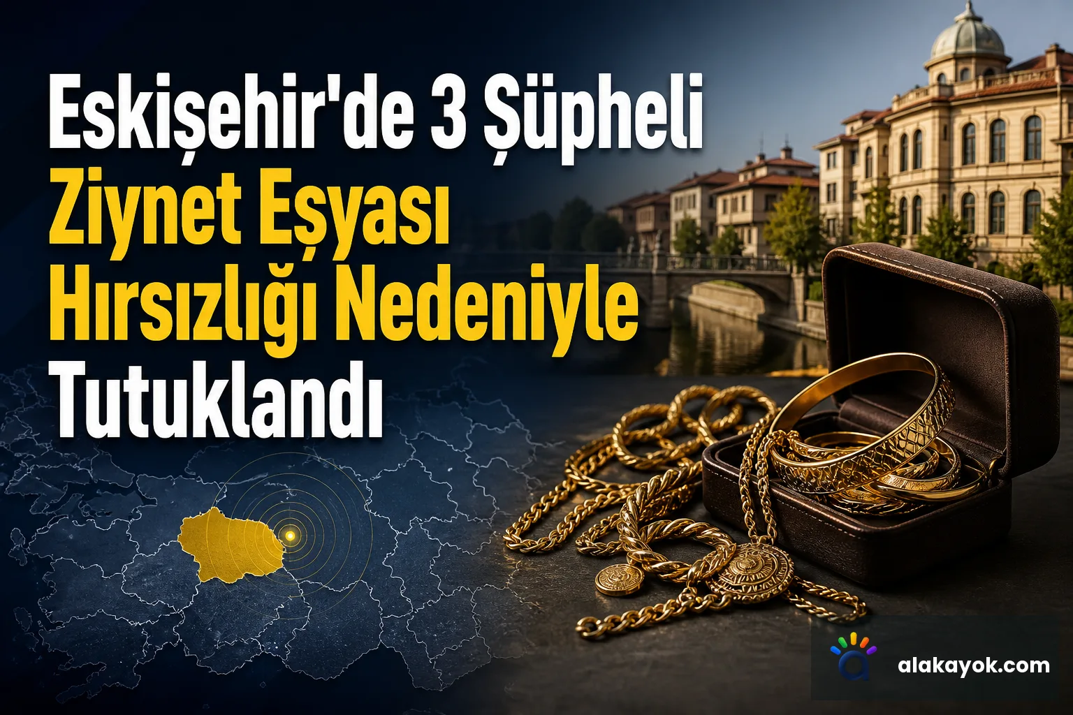Eskişehir'de 3 Şüpheli Ziynet Eşyası Hırsızlığı Nedeniyle Tutuklandı