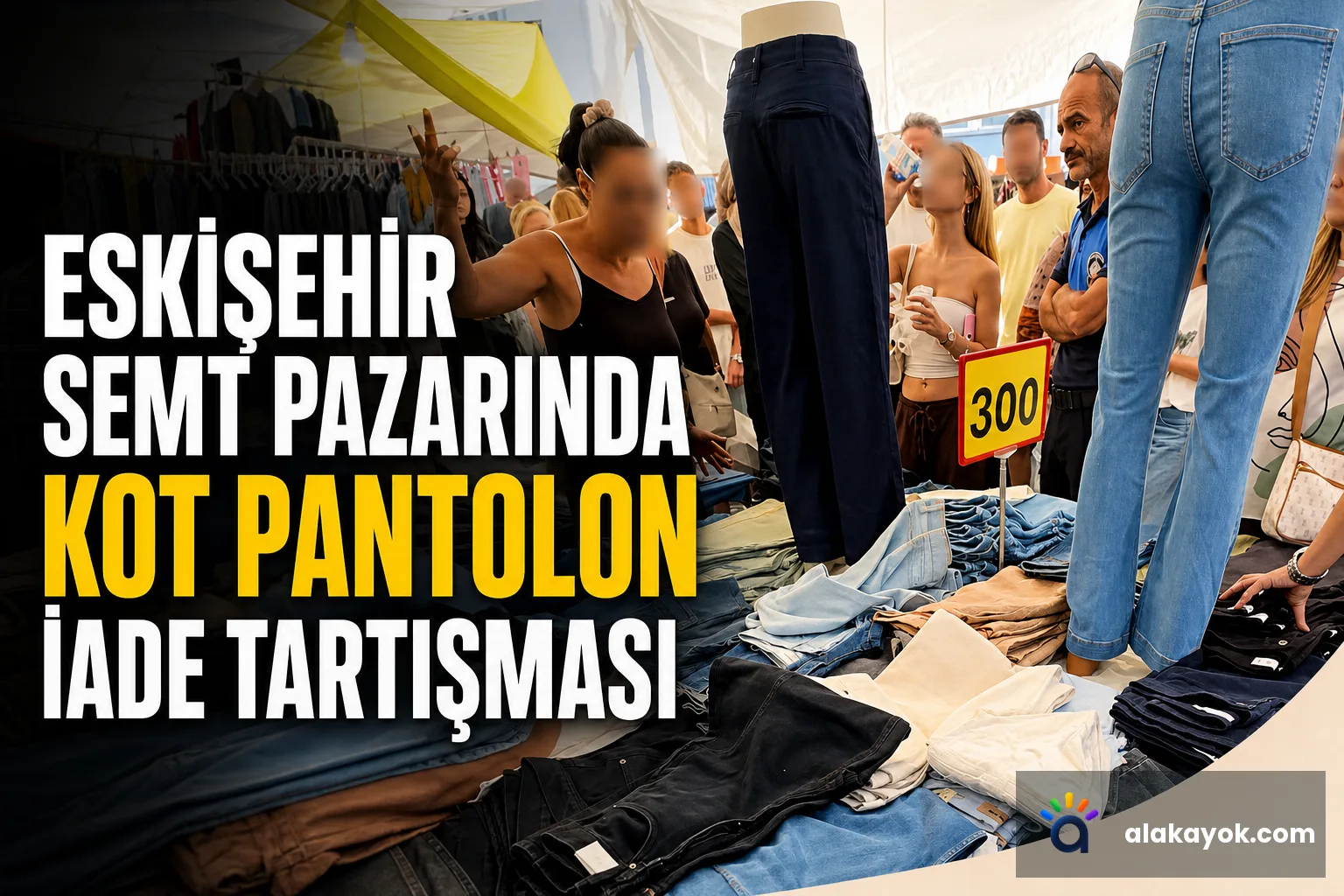 Eskişehir Semt Pazarında Kot Pantolon İade Tartışması