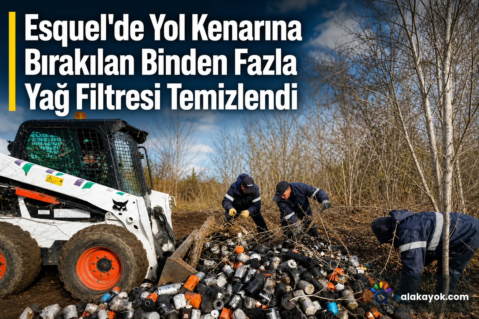 Esquel'de Yol Kenarına Bırakılan Binden Fazla Yağ Filtresi Temizlendi