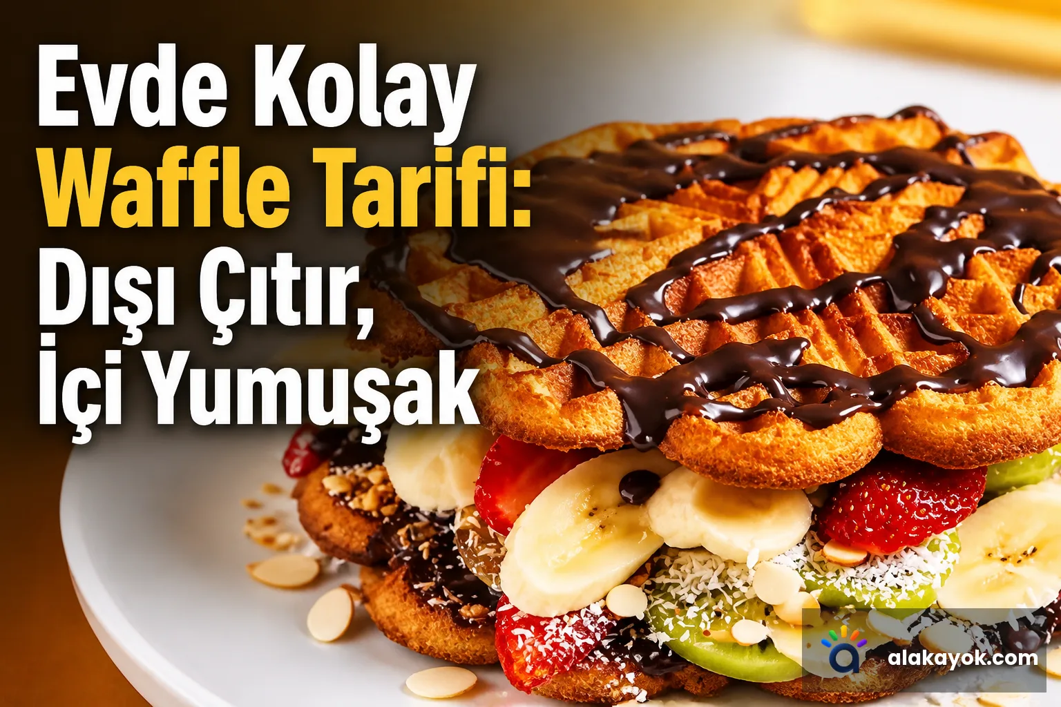 Evde Kolay Waffle Tarifi: Dışı Çıtır, İçi Yumuşak