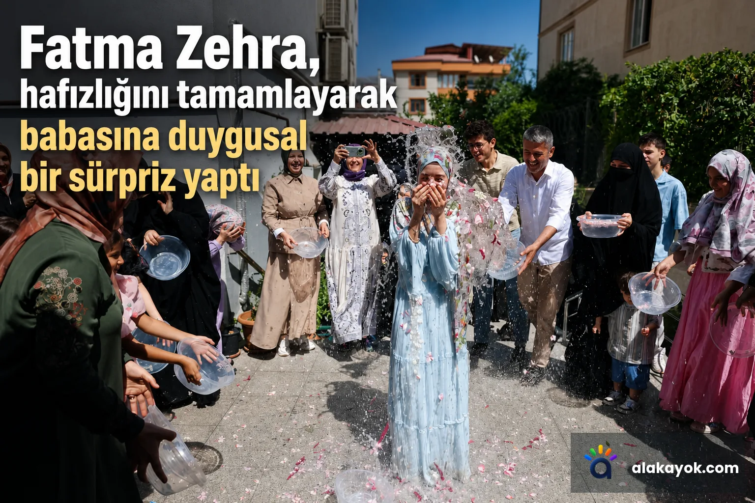Fatma Zehra, hafızlığını tamamlayarak babasına duygusal bir sürpriz yaptı