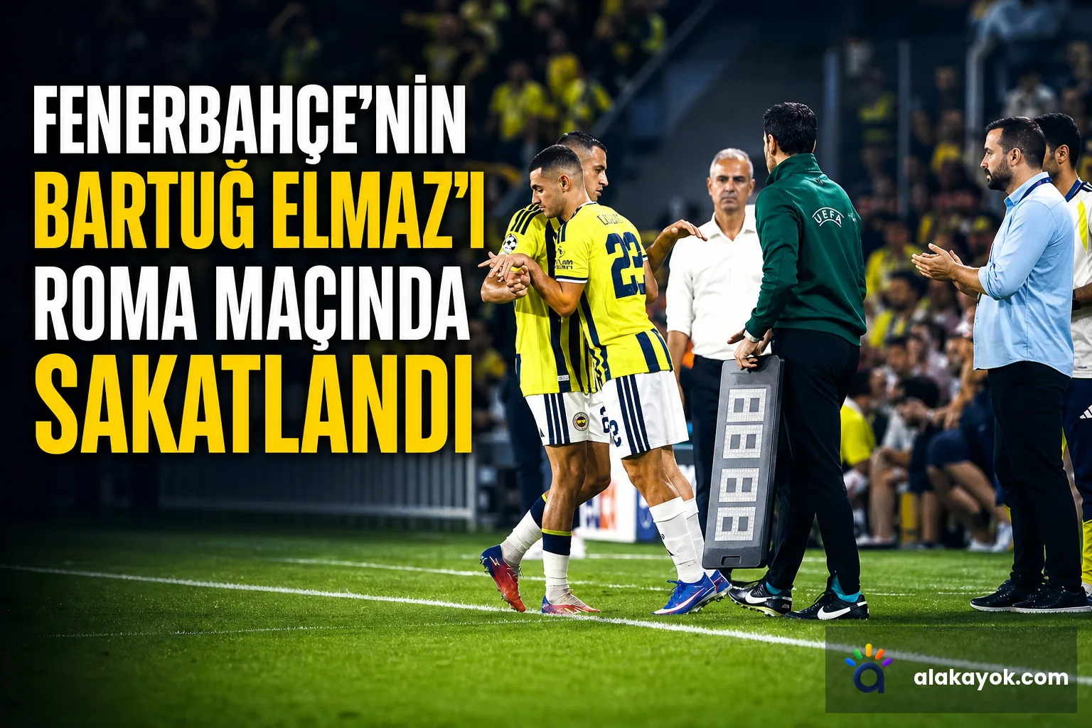 Fenerbahçe'nin Bartuğ Elmaz'ı Roma Maçında Sakatlandı