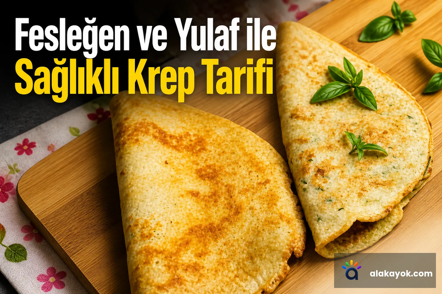 Fesleğen ve Yulaf ile Sağlıklı Krep Tarifi