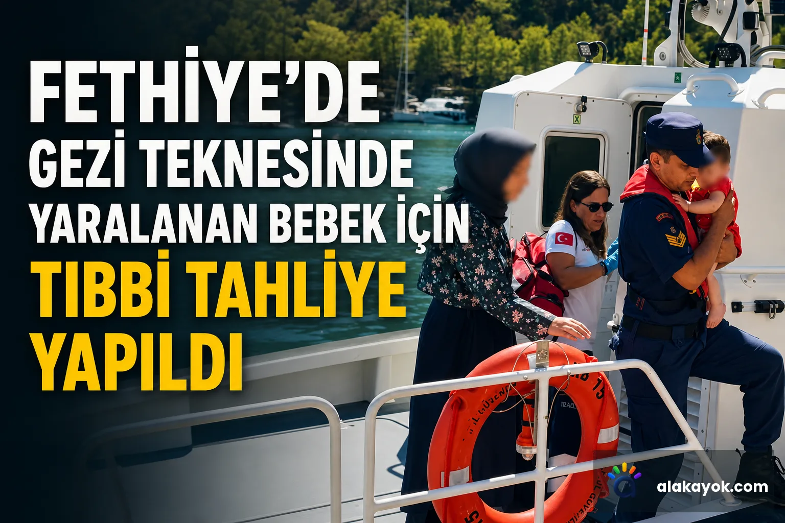 Fethiye'de Gezi Teknesinde Yaralanan Bebek İçin Tıbbi Tahliye Yapıldı