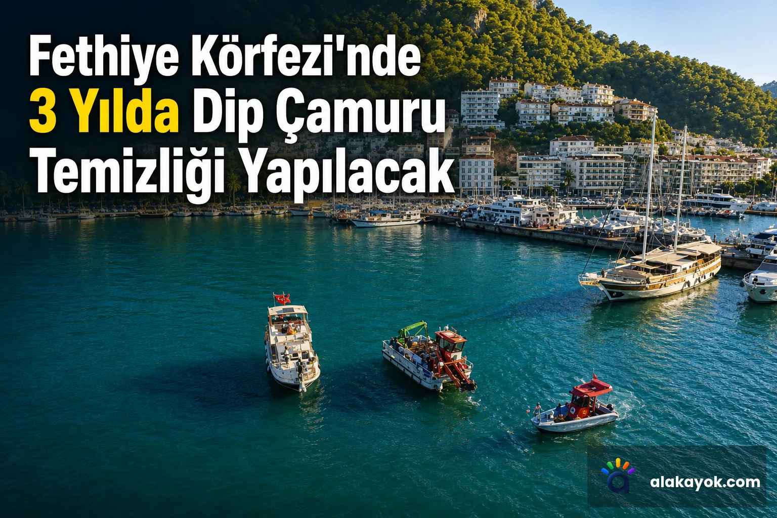 Fethiye Körfezi'nde 3 Yılda Dip Çamuru Temizliği Yapılacak