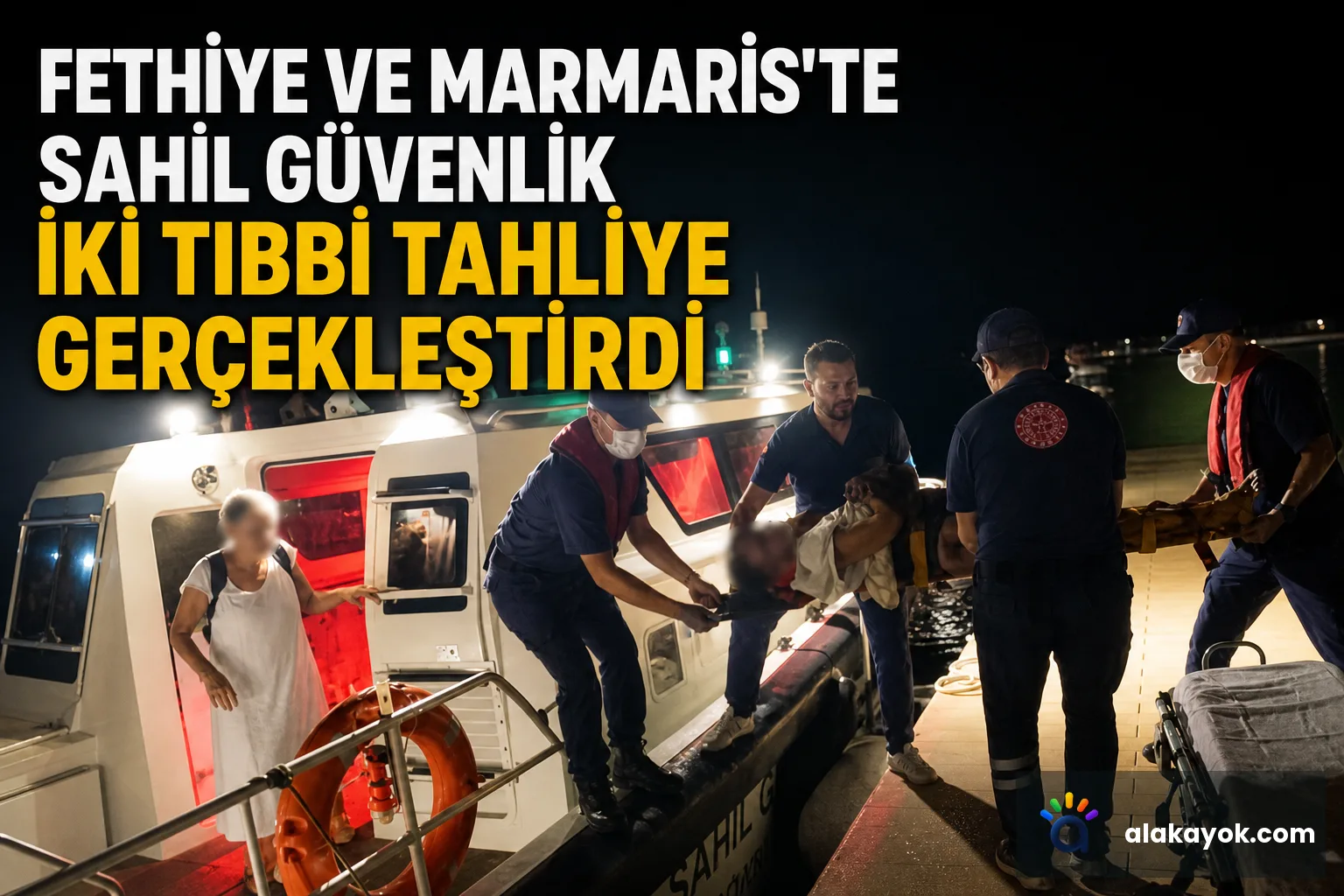 Fethiye ve Marmaris'te Sahil Güvenlik İki Tıbbi Tahliye Gerçekleştirdi