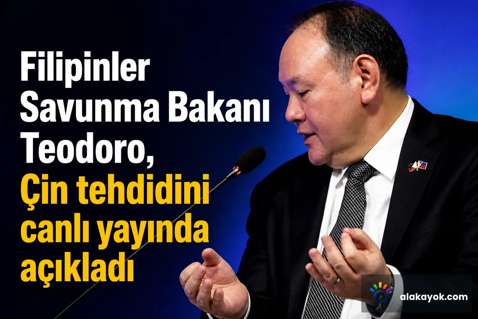 Filipinler Savunma Bakanı Teodoro, Çin tehdidini canlı yayında açıkladı