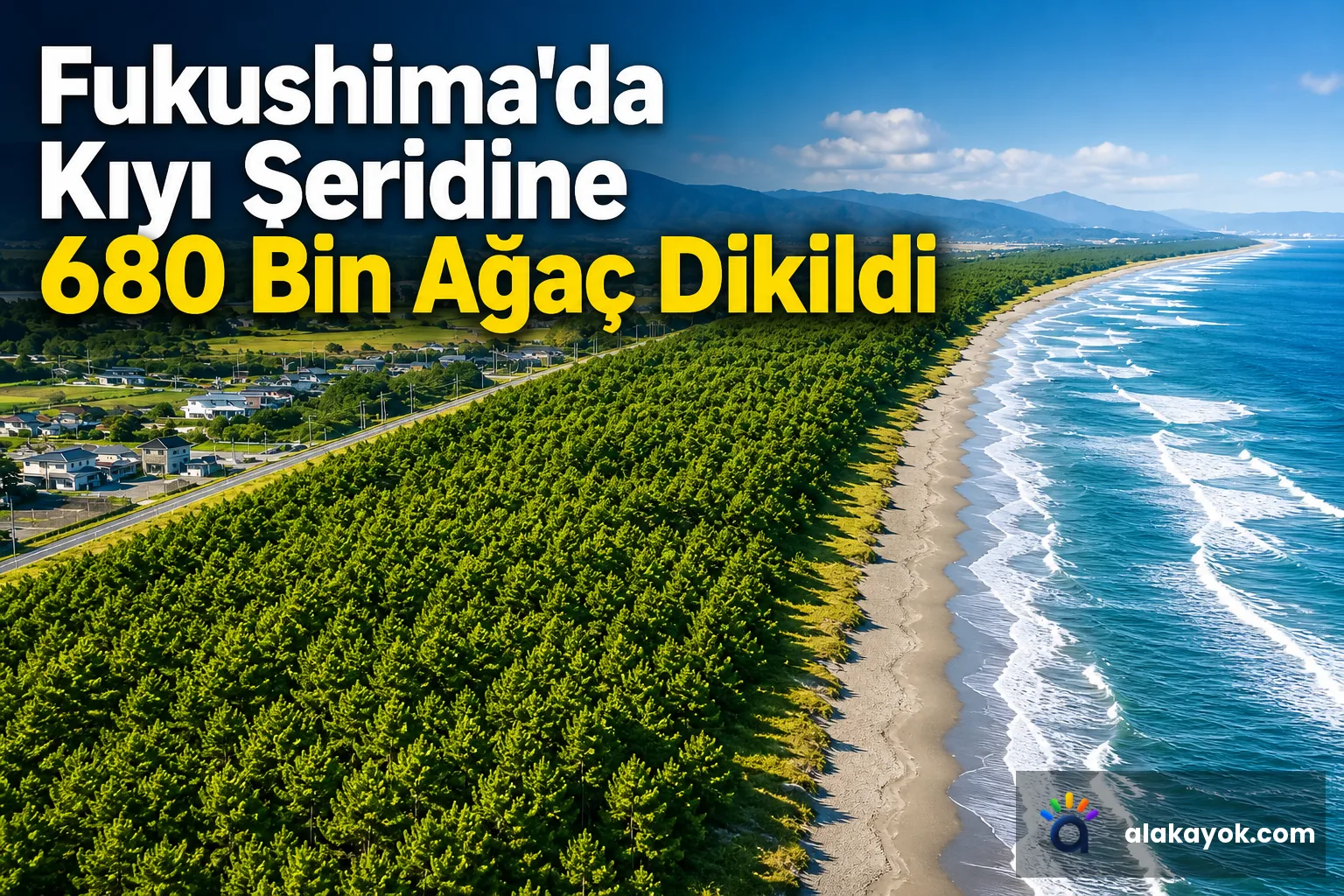 Fukushima'da Kıyı Şeridine 680 Bin Ağaç Dikildi