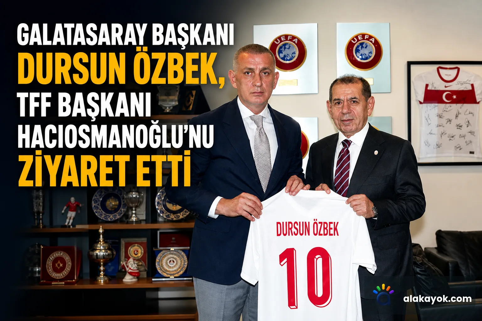 Galatasaray Başkanı Dursun Özbek, TFF Başkanı Hacıosmanoğlu'nu Ziyaret Etti